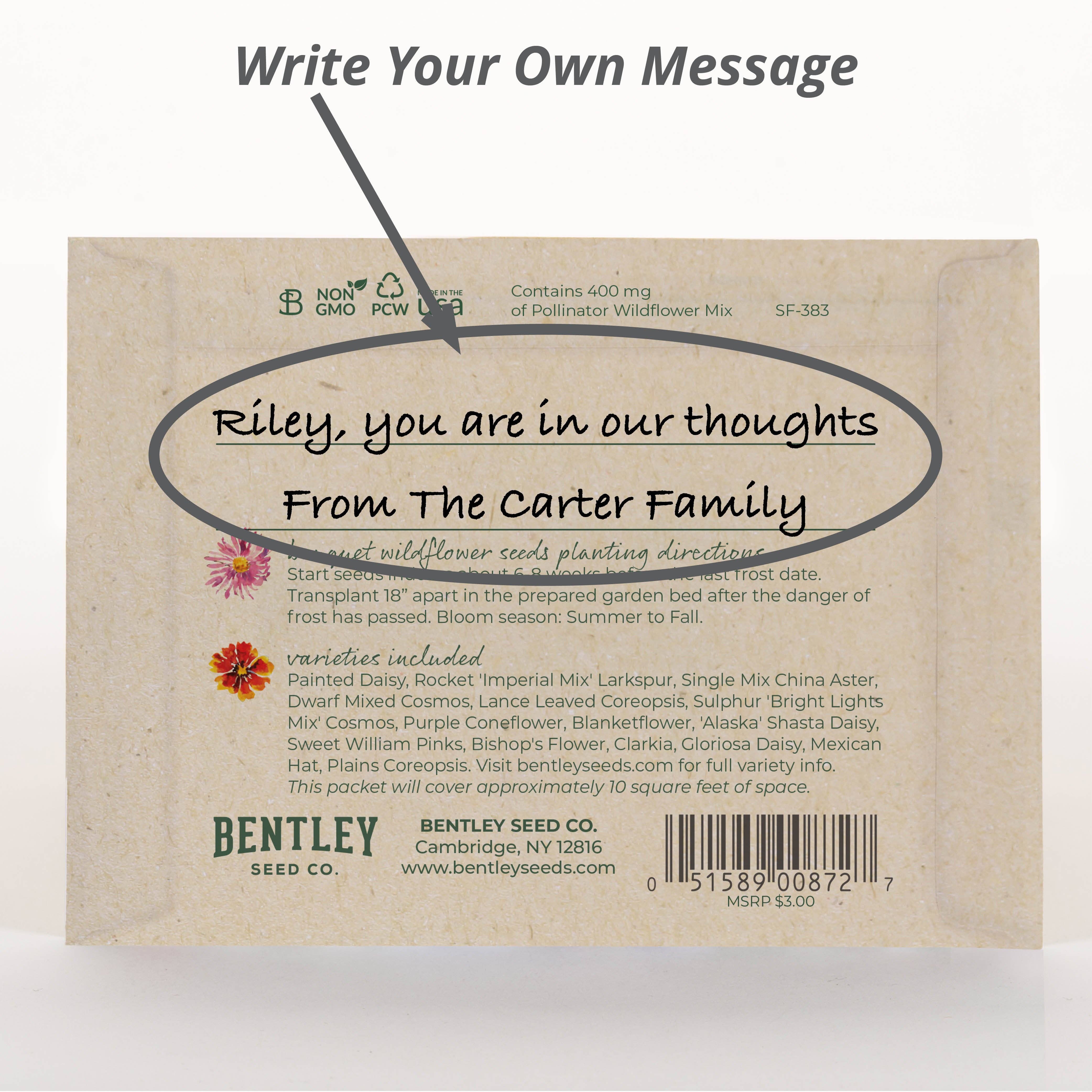Bentley Seed Co. - Wholesale Thinking of You Card - Thinking of You Bouquet - Wildflower Mix Seed Packets3