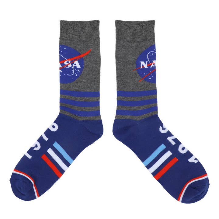 Bioworld Merchandising - Wholesale Socks - Men's - Nasa Astronauts Adult 5-Pair Casual Crew Socks1