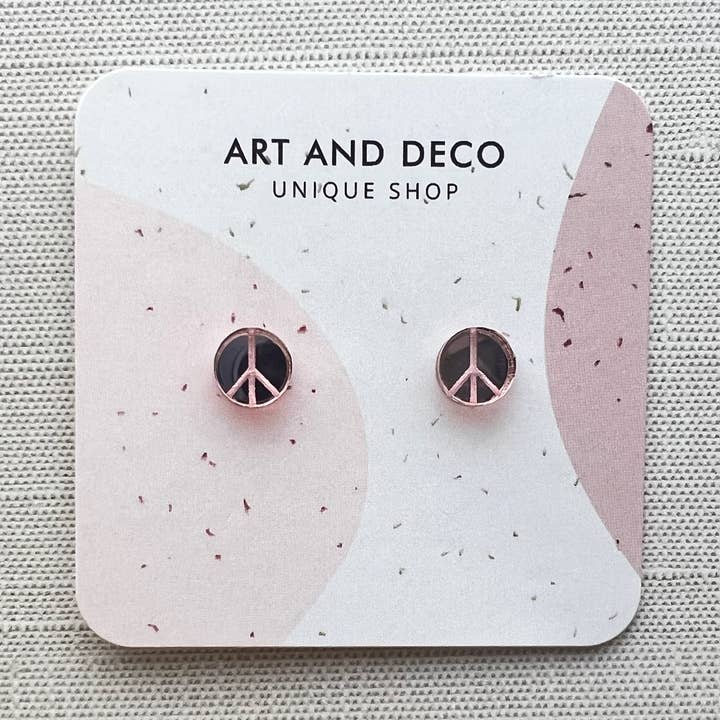 Peace Sign Earrings for wholesale by Art and Deco Shop