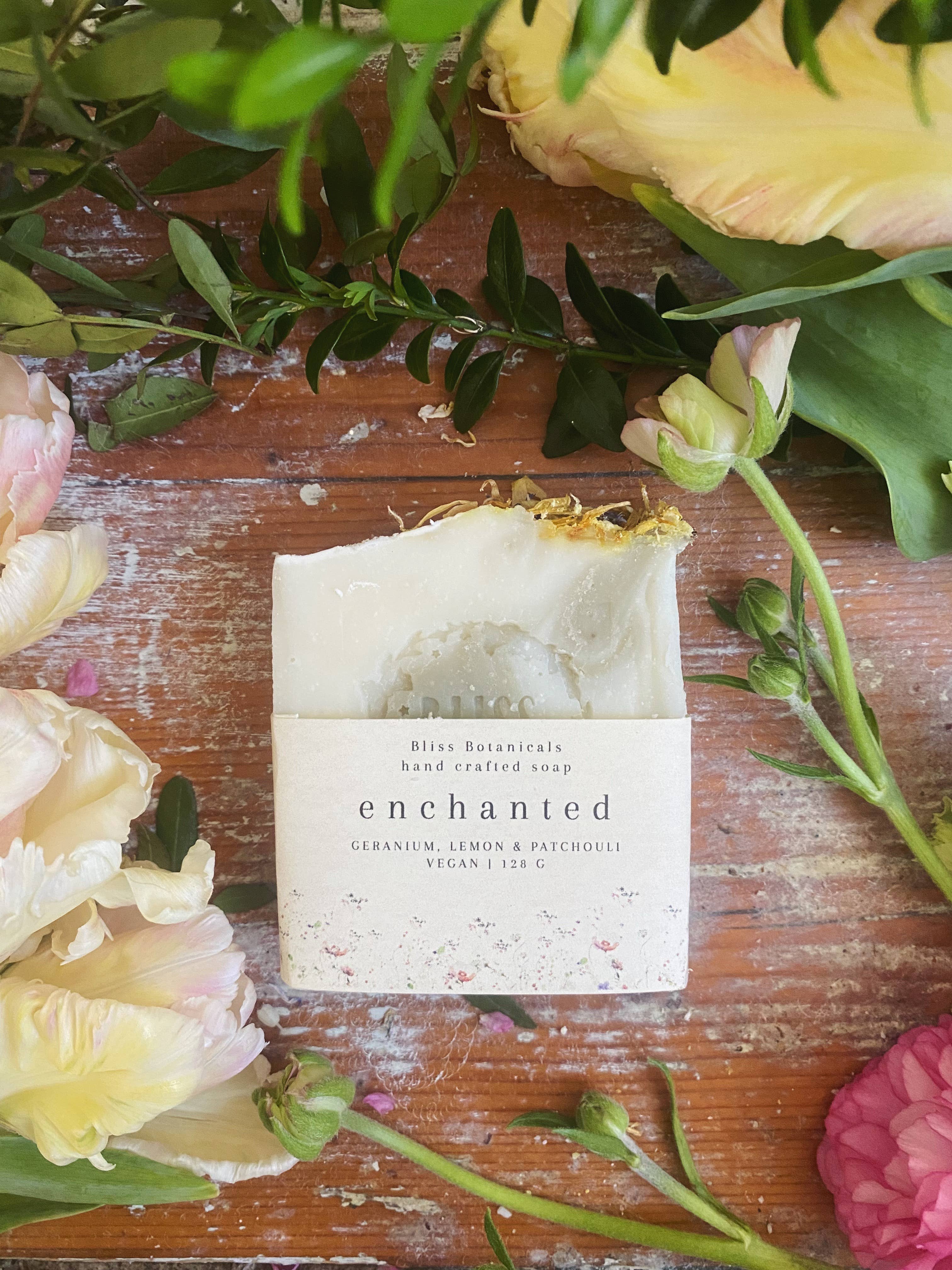 Bliss Botanicals – wholesale Bar Soap – Enchanted Soap - Geranium, Lemon and Patchouli 2