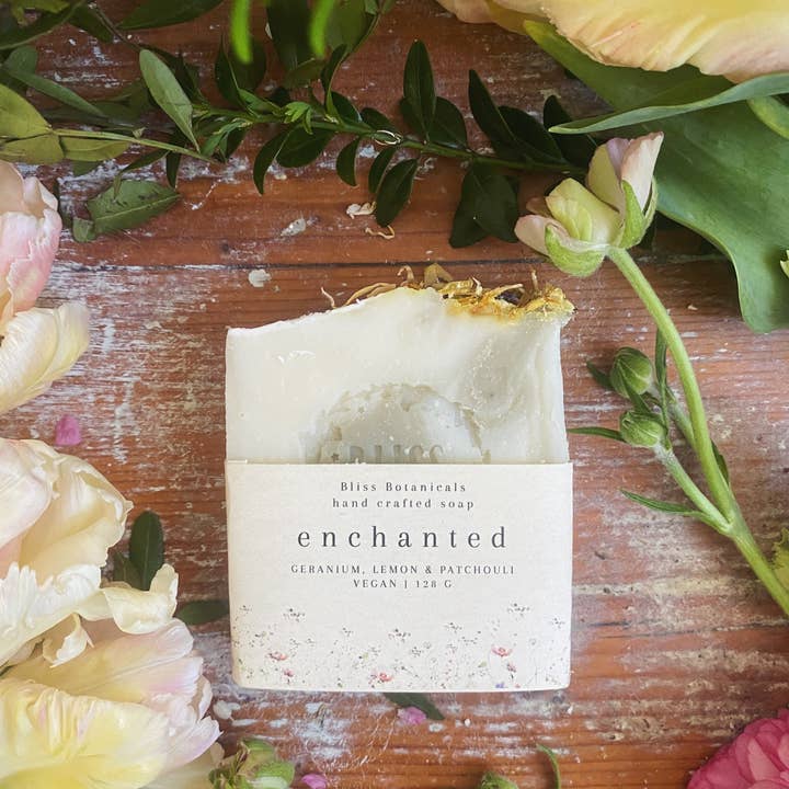 Bliss Botanicals – wholesale Bar Soap – Enchanted Soap - Geranium, Lemon and Patchouli 2