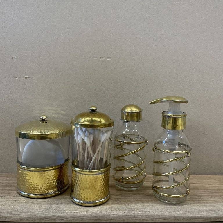 ByBazz - Wholesale Decorative Jar - Flesje Messing Swirl2