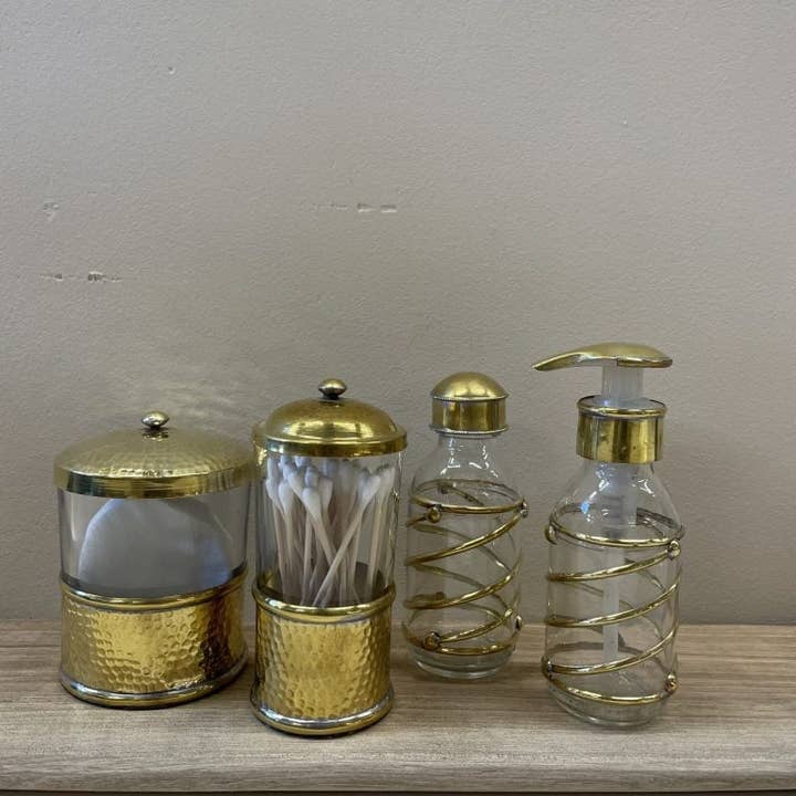 ByBazz - Wholesale Decorative Jar - Flesje Messing Swirl2