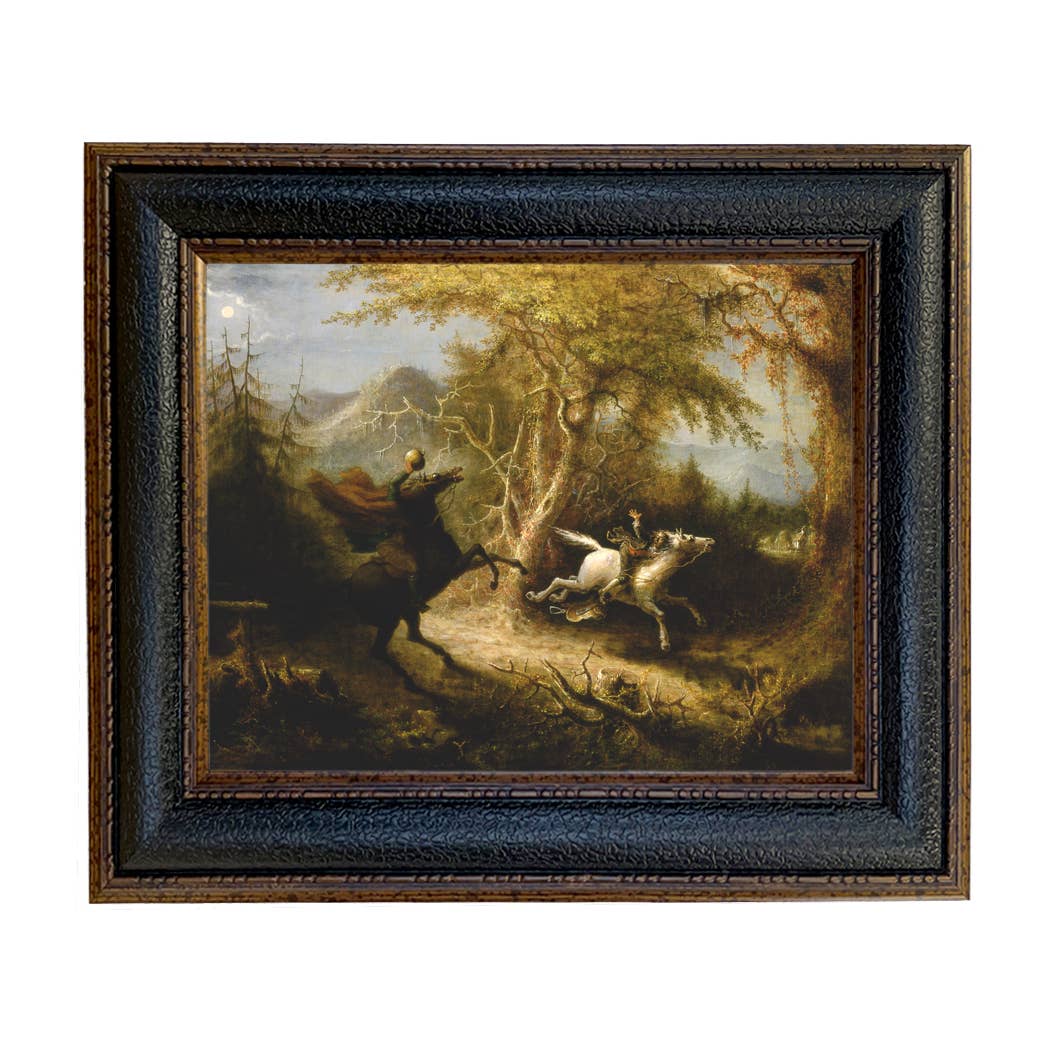 Madison Bay Co. - Historical Home Decor Reproductions - Wholesale Schilderen/Tekenen - Schilderijafdruk van de Ruiter zonder Hoofd die Ichabod Crane Achtervolgt76