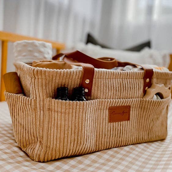 SNUGGLY JACKS - Venta al por mayor Organizador de pañales- Bebés - Carrito para pañales Camel Corduroy