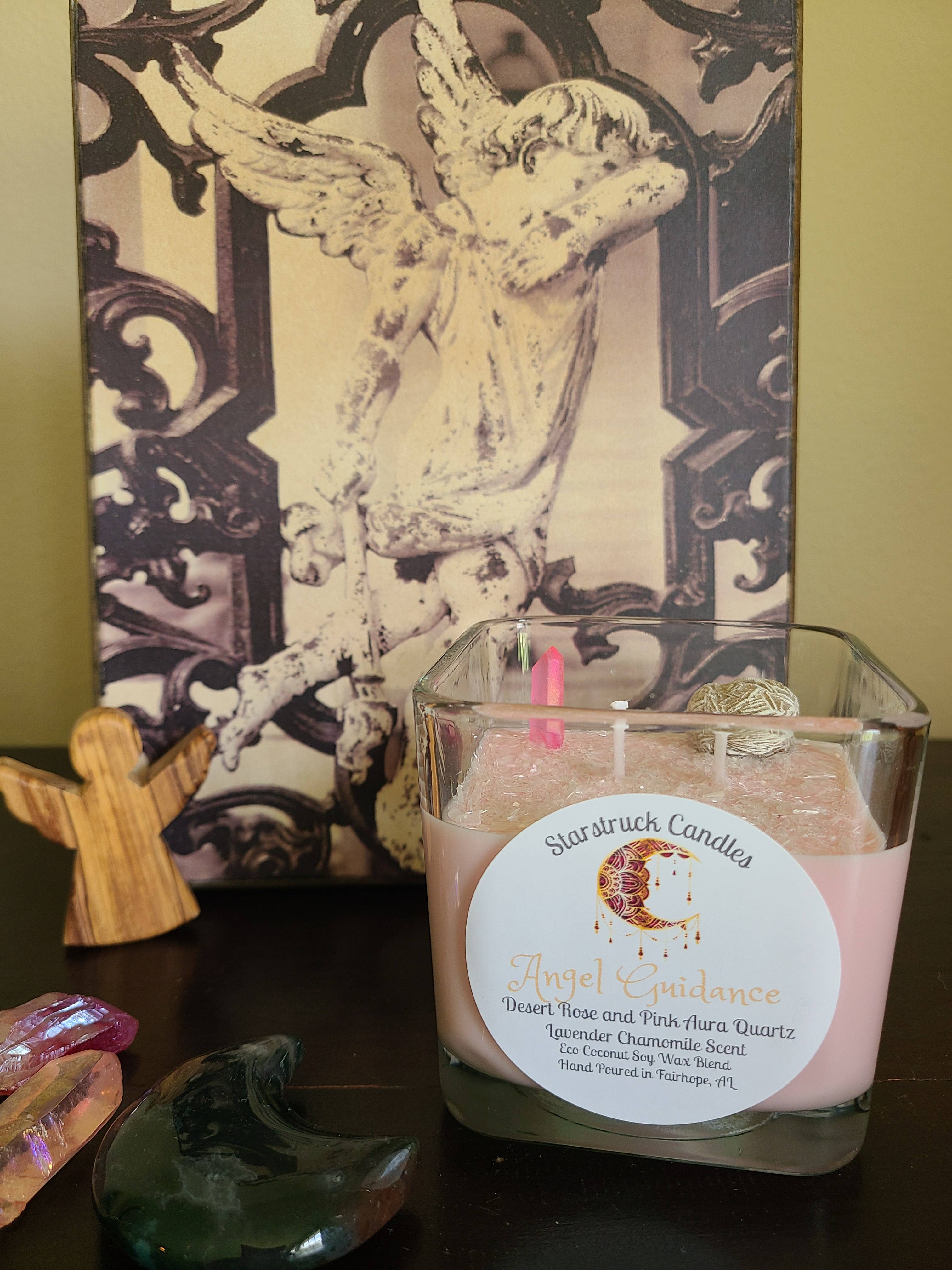 Starstruck Candles - Wholesale Jar/Filled Candle - Angel Guidance Crystal Intention candle4