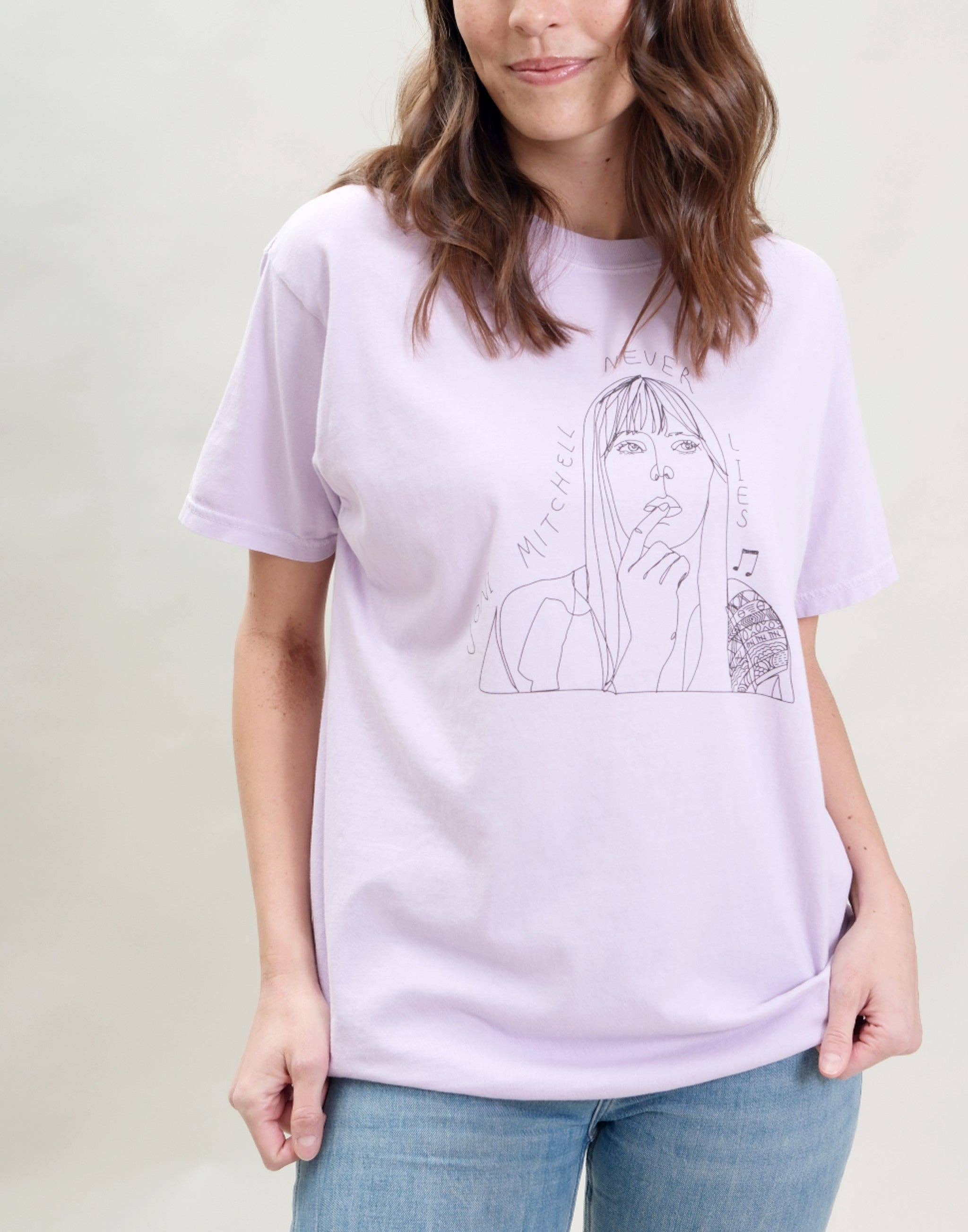 Joseph + Sue - Vente T-shirt sérigraphié – femme - T-shirt "Joni Never Lies"4