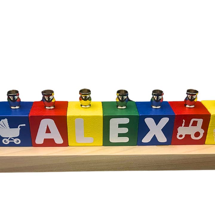 Eclectic Judaica - Wholesale Menorah - Personalized Name Menorahs14