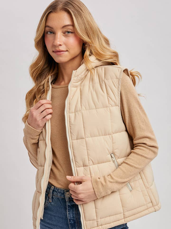 Bluivy – Colete - Mulher por atacado – COLETE COM CAPUZ COM ZÍPER0