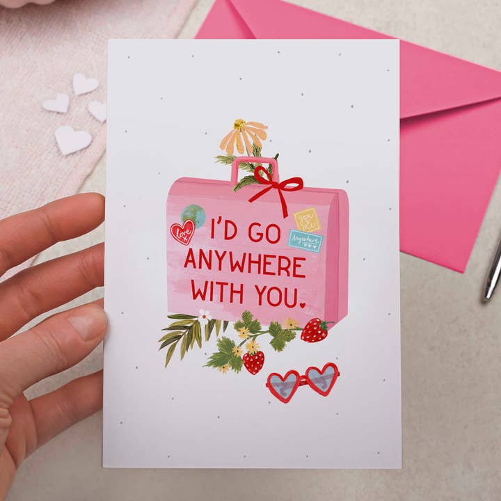 Making Meadows Ltd - Wholesale Valentine's Day card - Love Valentine Card | Cute Anniversary | Travel Anywhere1