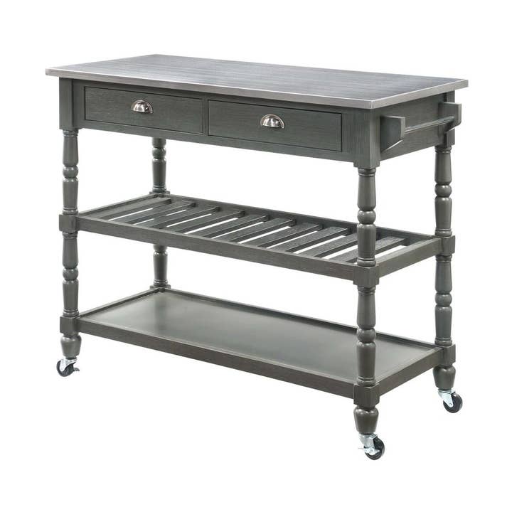 Gröns land 3 Tier rostfritt stål kök vagn med dra för wholesale av Greenwestons