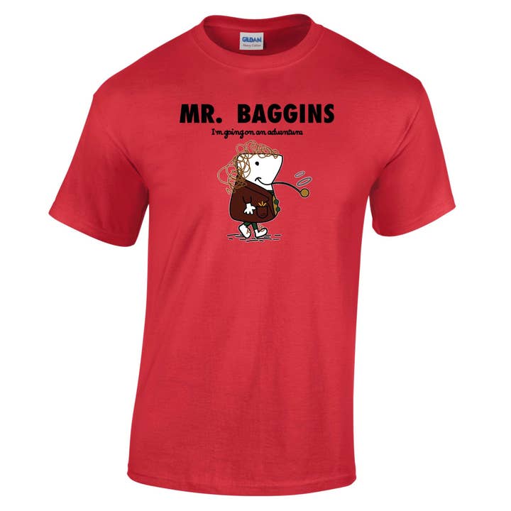 PIGMENTIFY - Wholesale T-Shirt (Graphic) - Men's - Mens Baggins Parody Movie Spoof Art T-Shirt