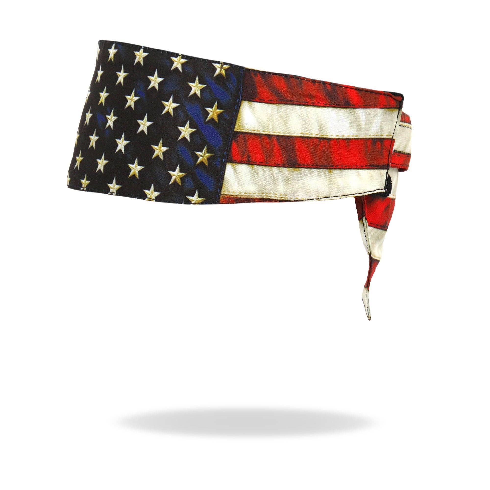 MULTI Hot Leathers Vintage American Flag Road Wrap Bandana RWA1012 for wholesale on Faire5
