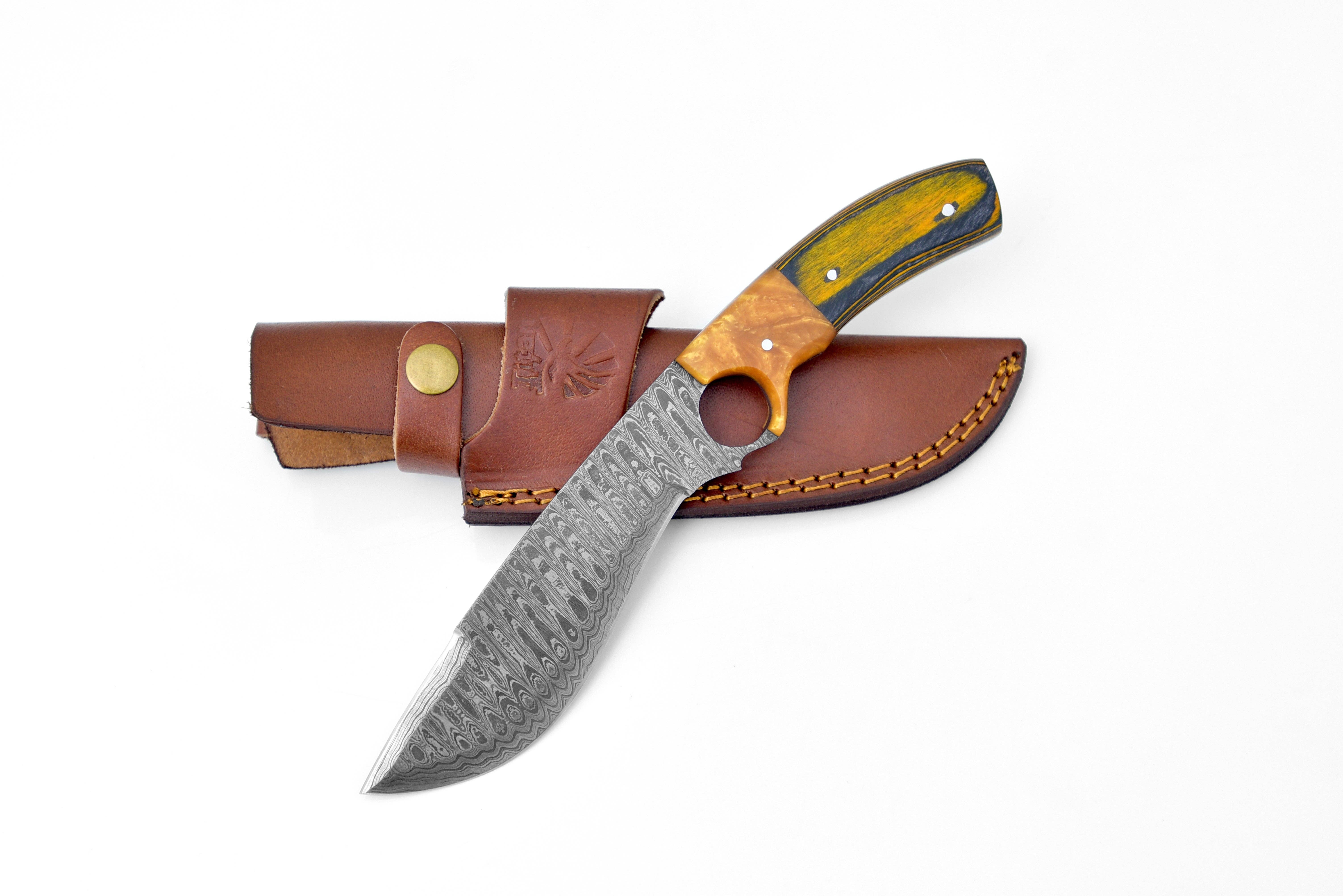 Titan International – wholesale Pocket knife/holder – TK-105 Damascus Puma-Claw,2