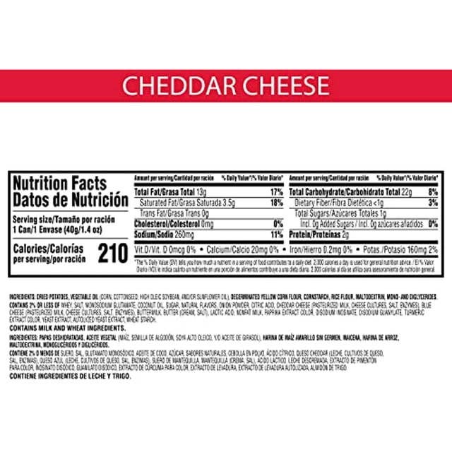 I Got Your Candy - Wholesale Chips - Pringles Crisps Cheddar Cheese 1.41oz - 12ct