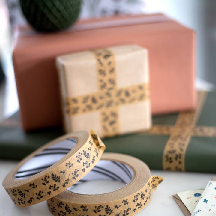 Cascayde – Großhandel Klebeband – Botanisches Papierband, 24 mm, festliches Papier und Weihnachtsdekoration2