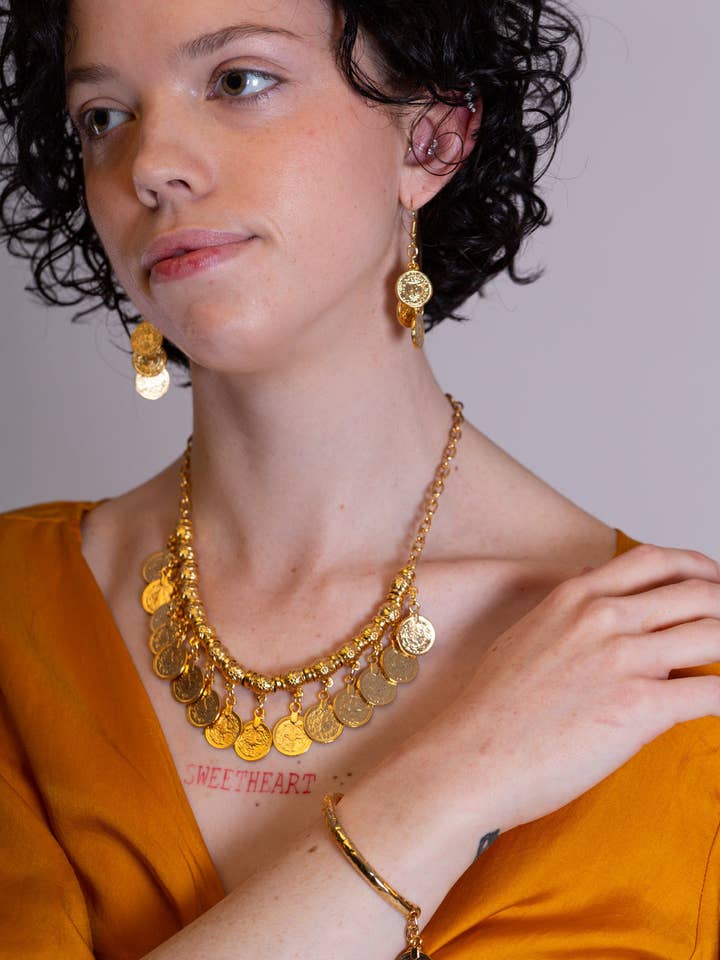 Gold Gypsy Dreams Necklace for wholesale by TABOO FASHION