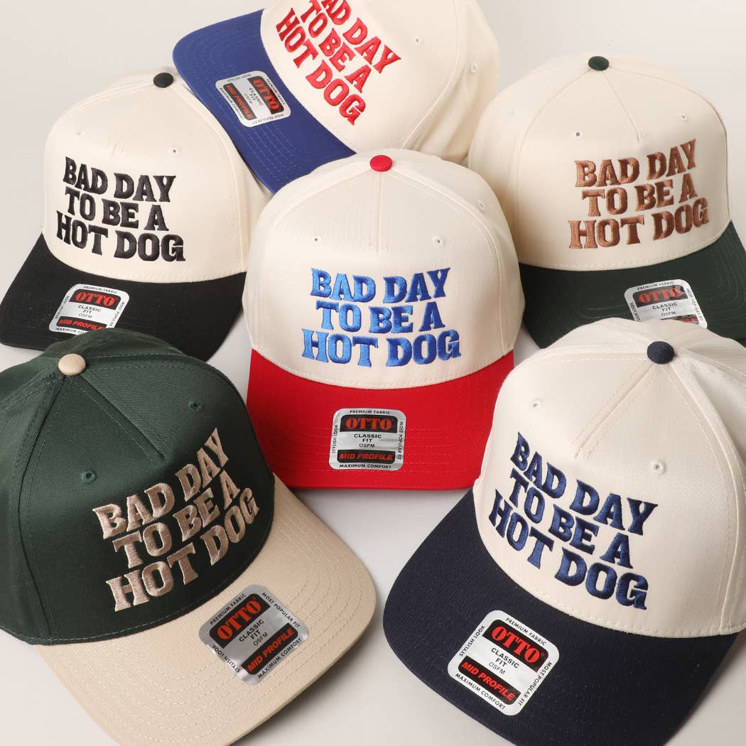 Fashion City - Wholesale Trucker Hat - Unisex - BAD DAY TO BE A HOT DOG Embroidered Trucker Hat 6