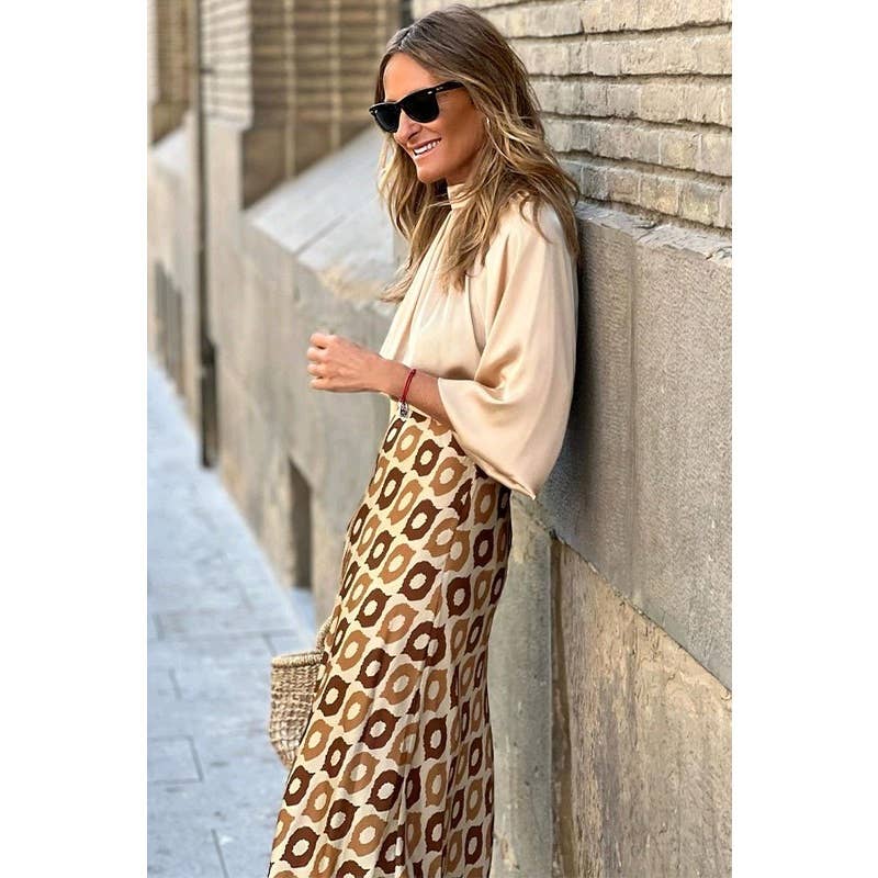 Paperdoll - Venta al por mayor Falda - Mujer - Falda de vestir grande con estampado de lunares 2