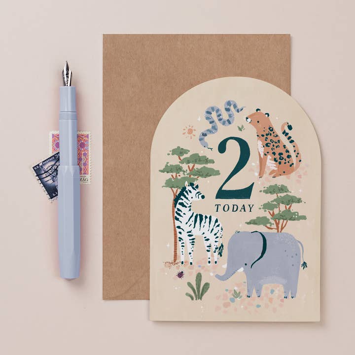 Age 2 Birthday Card | Milestone Age Cards | Kids Cards for wholesale by Sister Paper Co.