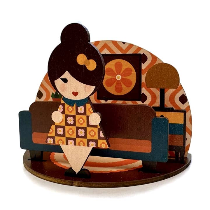 Swinging 60s - retro interiors, wooden desk buddy for wholesale by Hey There Munchquin