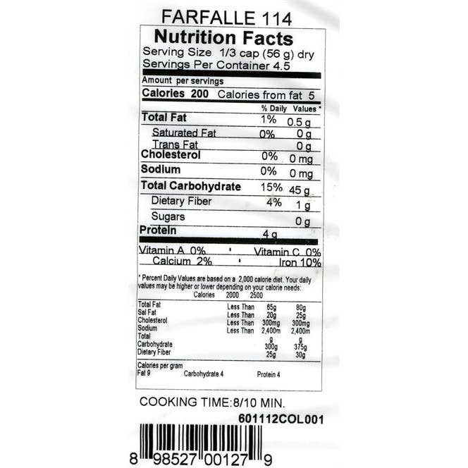 Quattrobimbi Imports Inc - Wholesale Pasta - Le Veneziane Gluten Free Farfalle