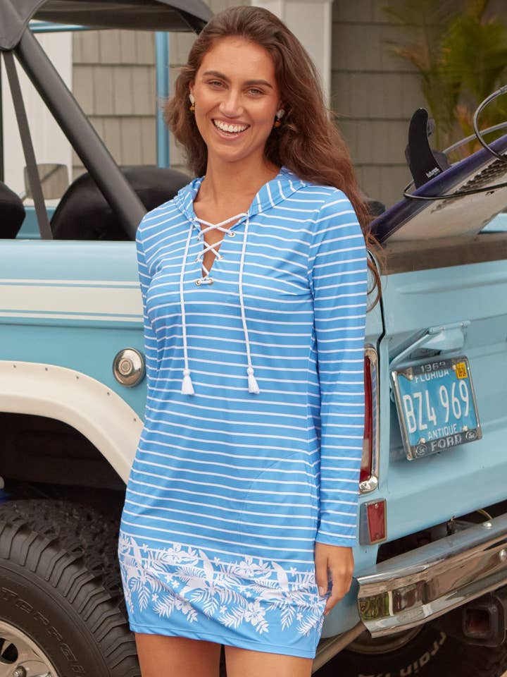 Copricostume con cappuccio e laccio frontale Palm Beach (504-PB-1700) per la vendita all'ingrosso da parte di Cabana Life