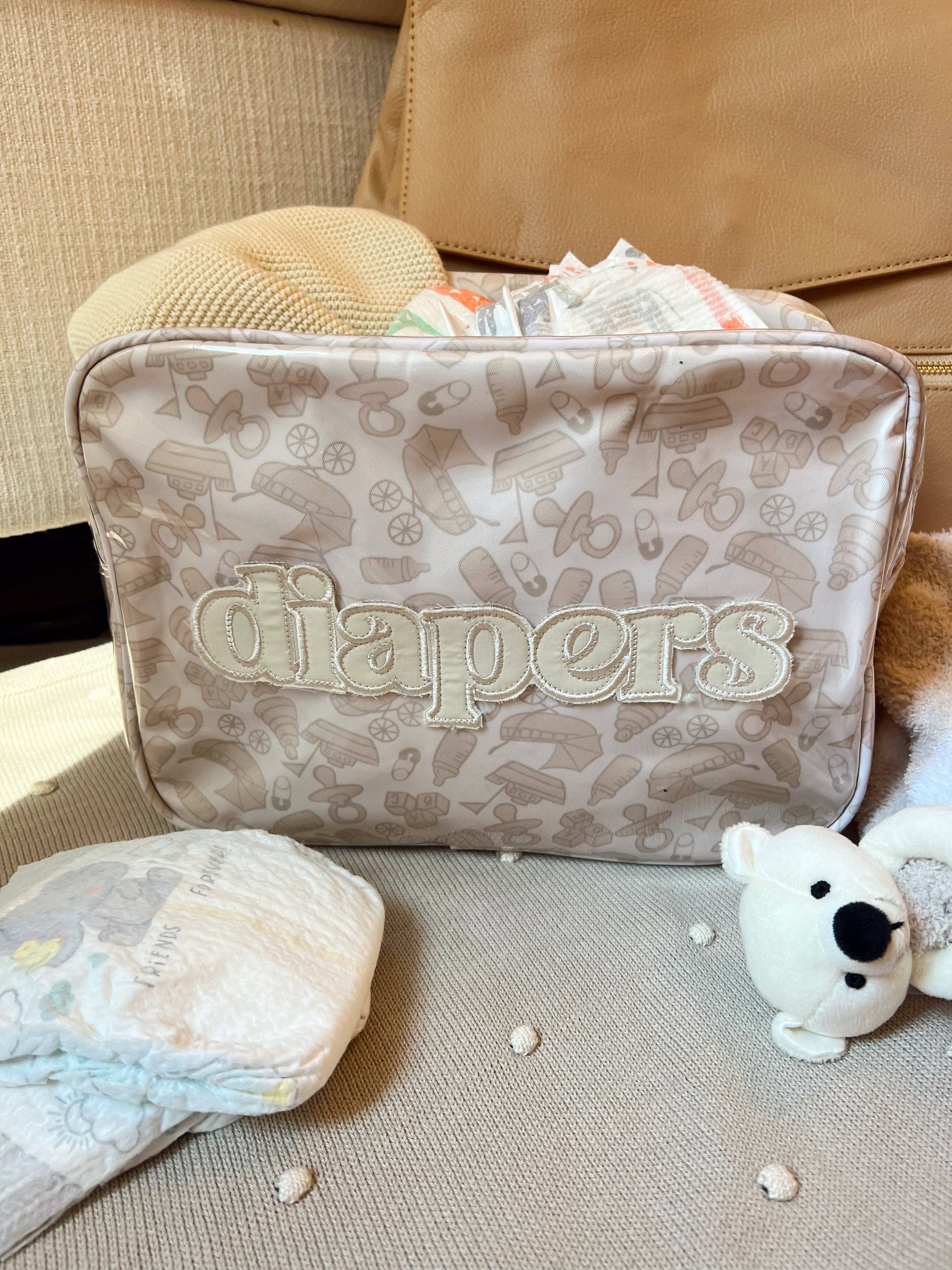 KENZKUSTOMZ - Wholesale Diaper Caddy - Baby - Diapers XL - Clear Coat Bag2