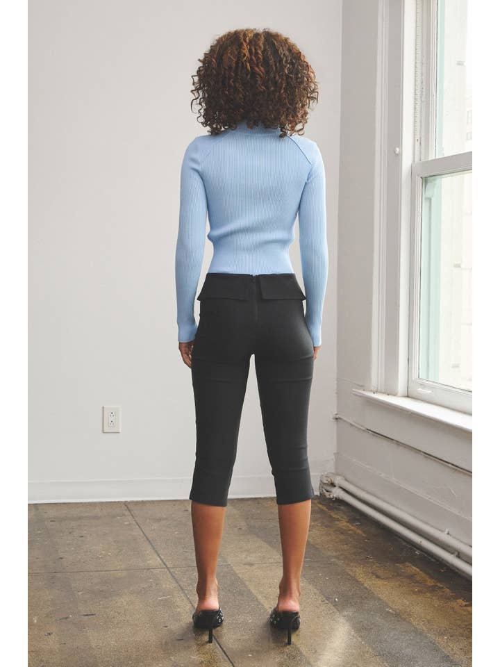 No Vacancy - Wholesale Knit Top - Women's - Double zipper detail ribbed mock neck top16