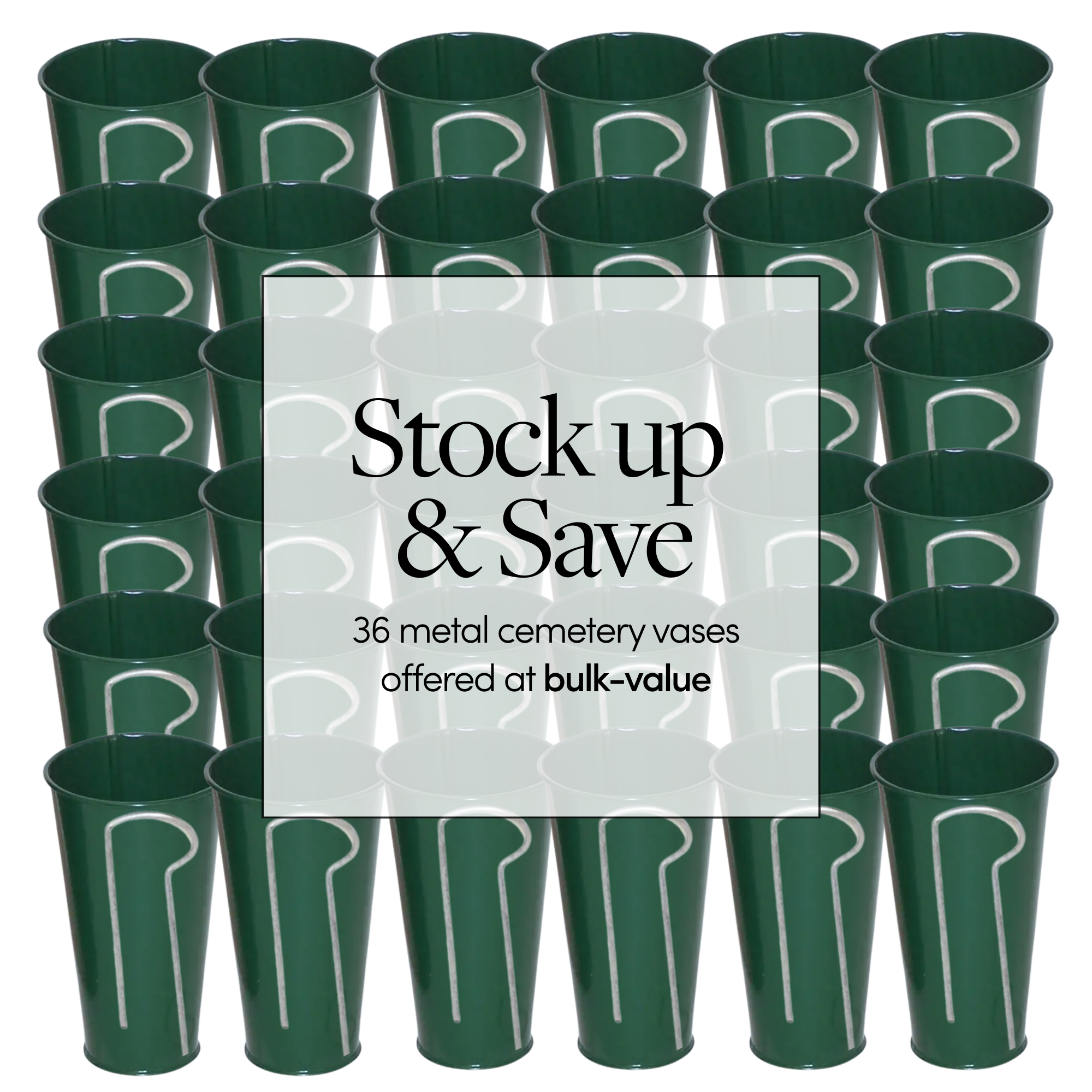 Jacobson - Wholesale Outdoor Ornament/Decor - Metal Cemetery Vase with Spikes2