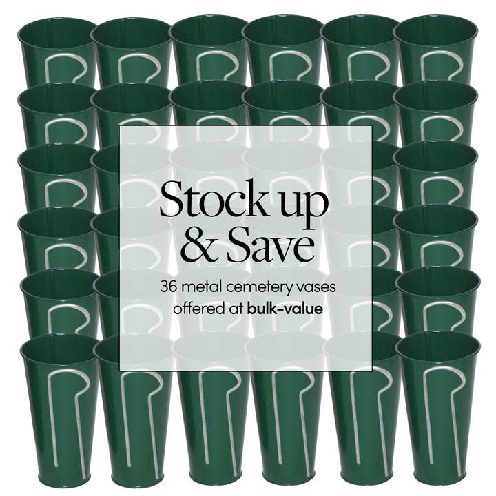 Jacobson - Wholesale Outdoor Ornament/Decor - Metal Cemetery Vase with Spikes2