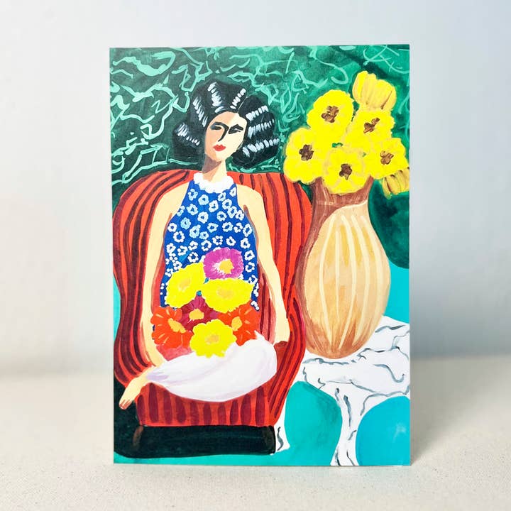 Impression d'art Lady Bouquet 5x7" pour la vente par Renée Stramel