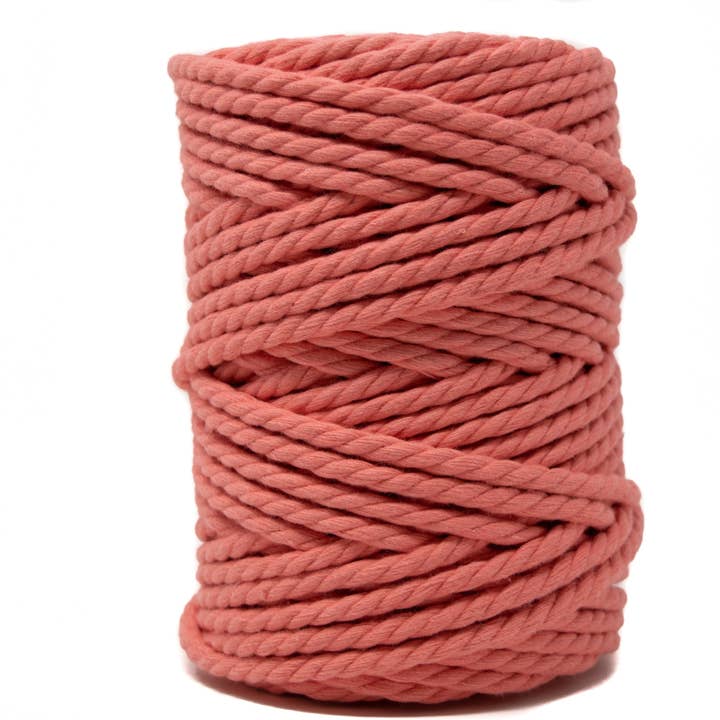 COTTON ROPE ZERO WASTE 5 MM - 3 PLY- SALMON COLOR for wholesale by Ganxxet, Inc.