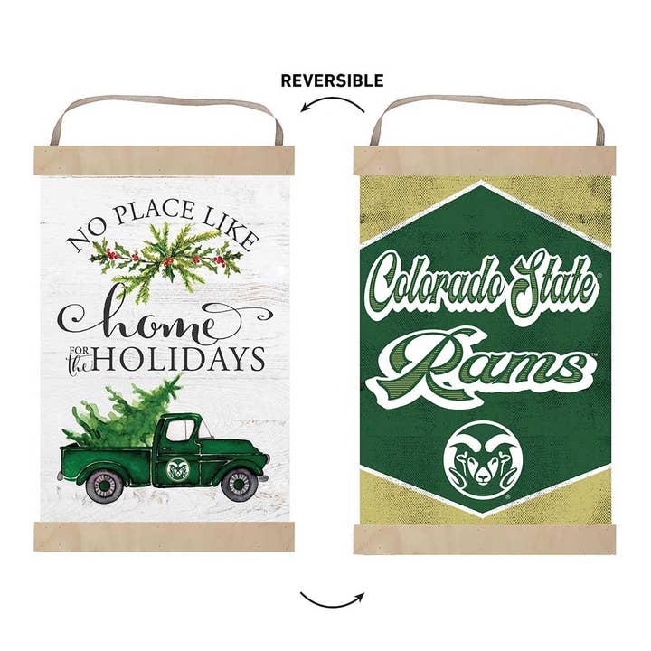 Home Colorado StateRams Reversible Christmas Wall Sign for wholesale by KH Sports Fan