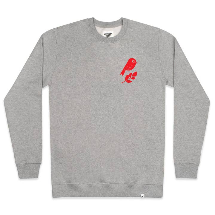 Matt Sewell Bio-Sweatshirt mit roten Vögeln für den Großhandel von Silverstick