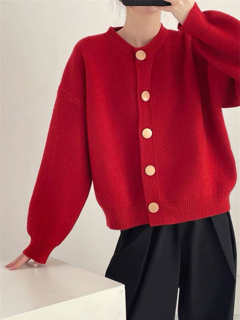 Marayn - Wholesale Cardigan – Women’s - Chic Knit Cardigan Korean Style Cozy  Modern18