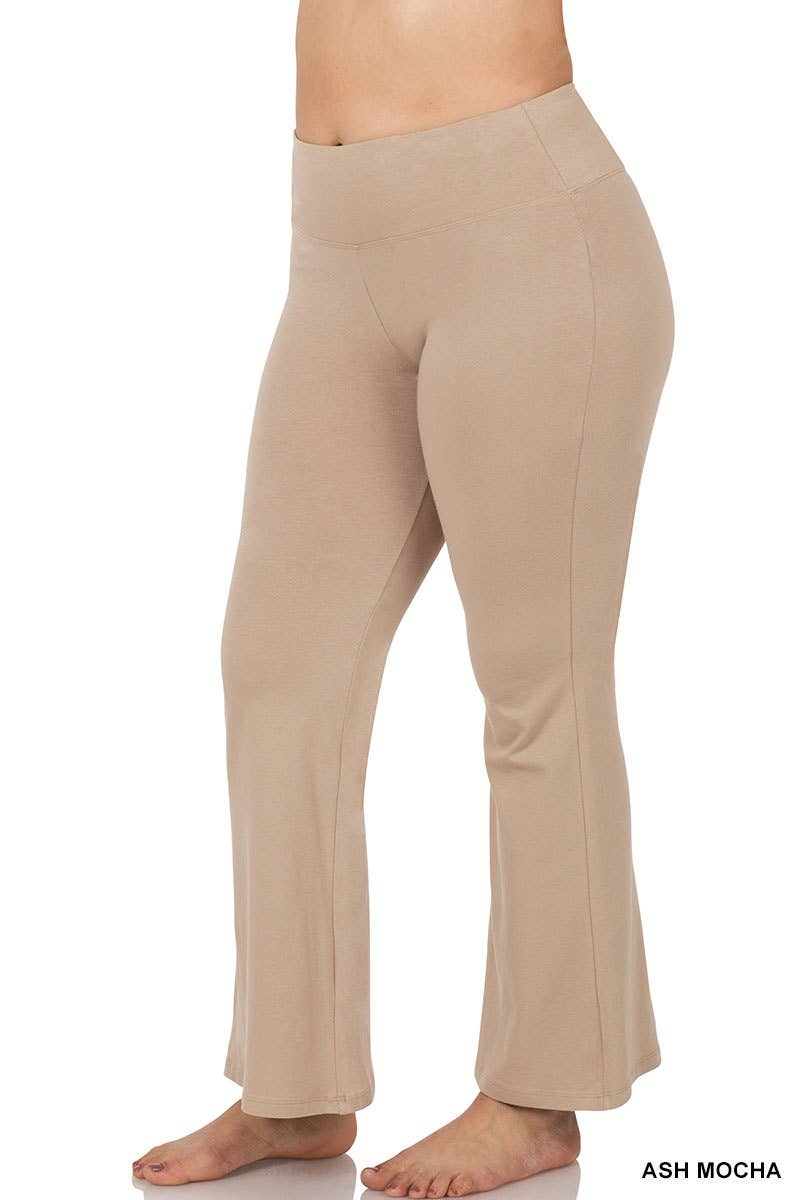 Vanilla Monkey - Wholesale Athletic Pants - Women's - Plus Wide Waistband Yoga Flare Pants0