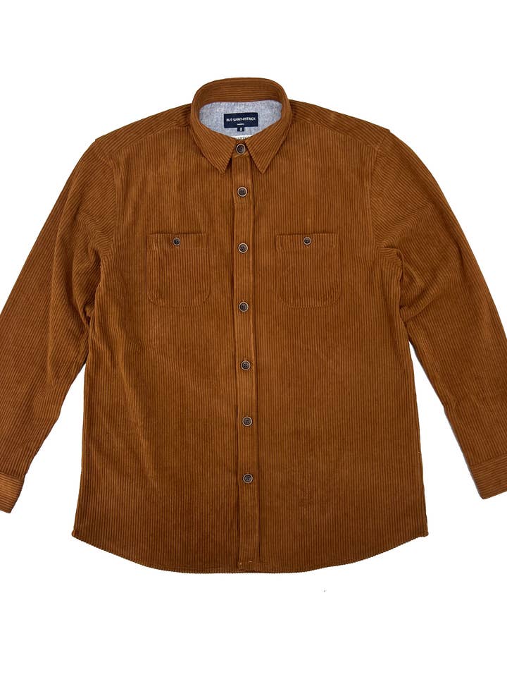 Kelowna Cord-Überhemd in Ingwer für den Großhandel von Rue Saint-Patrick