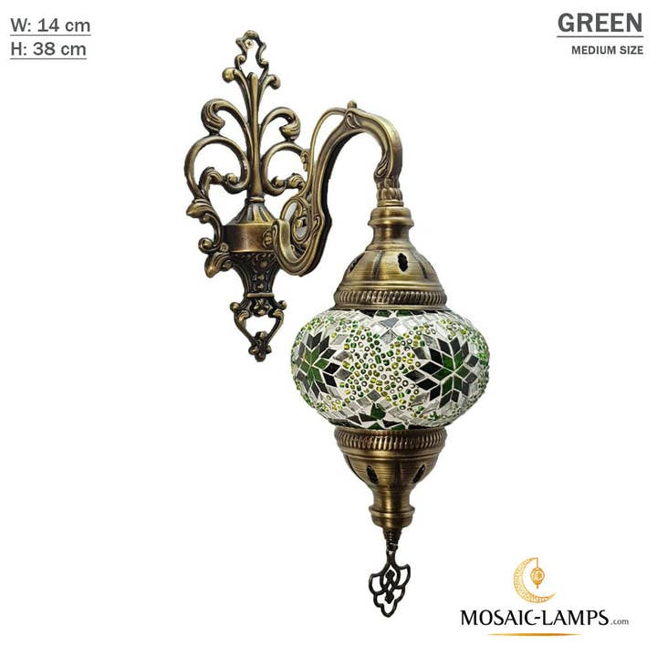 Mosaic Lamps - Wholesale Sconce - Turkish Mosaic Single Medium Globe Wall Lamp, Traditional Moroccan Vintage Ceiling Sconce, Handmade Marrakech Bedroom Living Room Wall Lights3