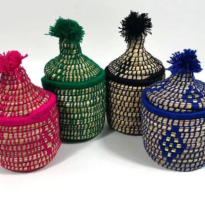 Cesto Miniatura de Palma Artesanal Marroquino por atacado de HandHappiness