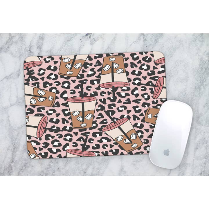 Leopard and Iced Coffee Mousepad for wholesale by XO Wholesale