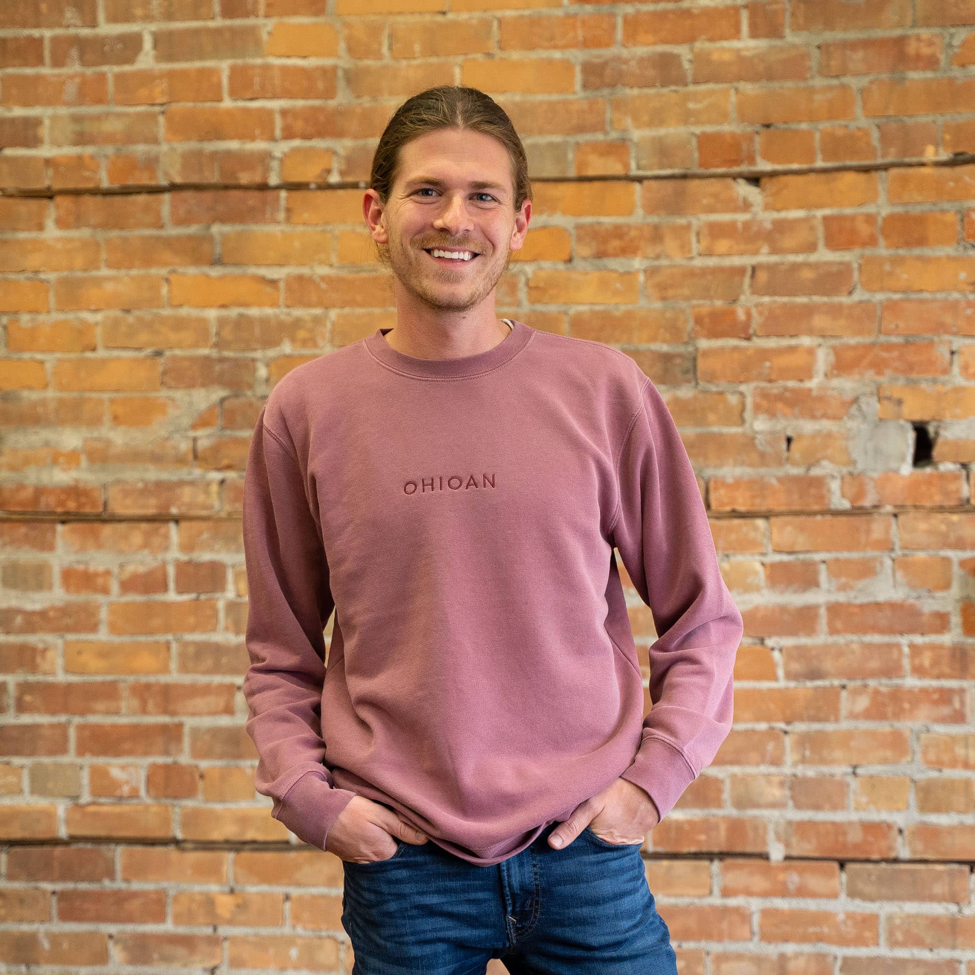 Jupmode - Wholesale Sweatshirt - Unisex - Ohioan Ohio State Pride Embroidered Sweatshirt (Maroon)4