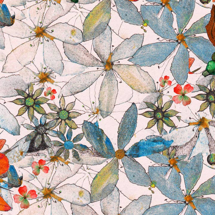 Fleurs Imprimées Usées 2 pour la vente par Tatty Co Ltd