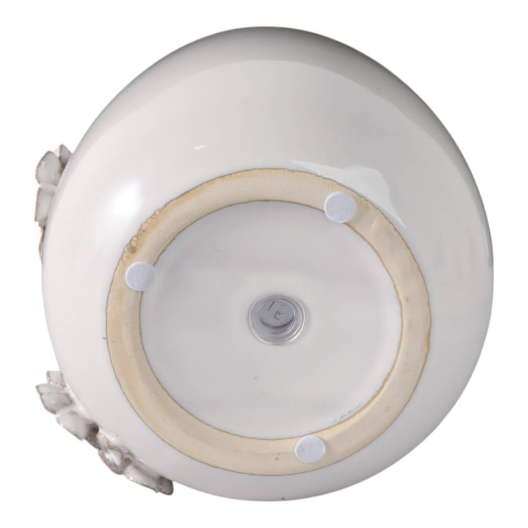 Sagebrook Home - Wholesale Plant Pot - Ceramic Flower Bunches Applique Planter - Ivory, 6 in.11