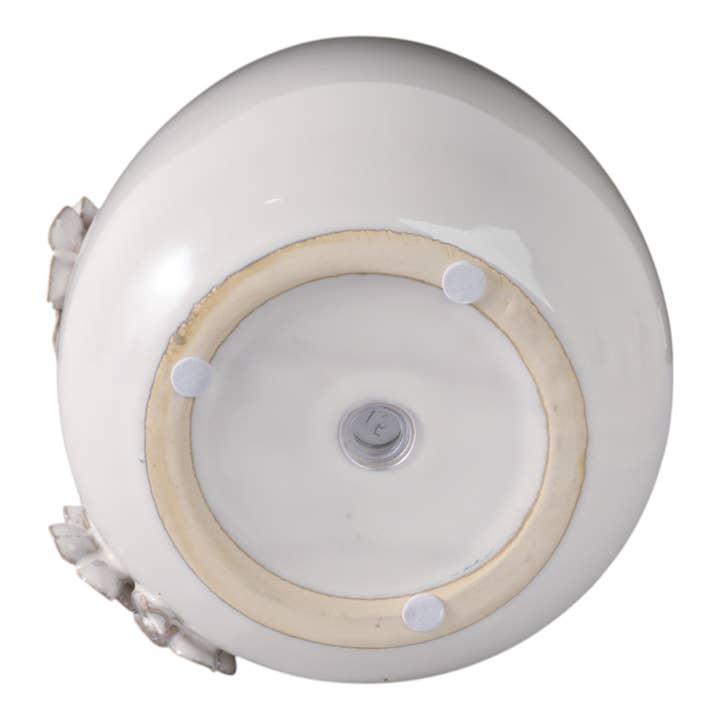 Sagebrook Home - Wholesale Plant Pot - Ceramic Flower Bunches Applique Planter - Ivory, 6 in.11