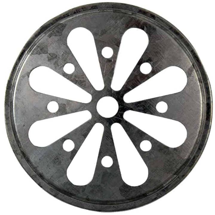 Mason Jar Lifestyle - Wholesale Drink Lids - Daisy Cut Galvanized Metal Lid Inserts for Mason Jars 10 Pack2