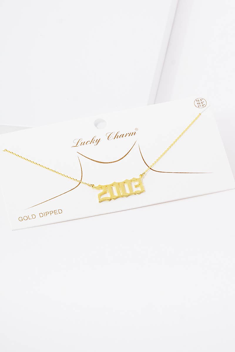 OHBOOBA DESIGN - Wholesale Pendant/Charm Necklace - Gold Plated Birth Year Necklace46