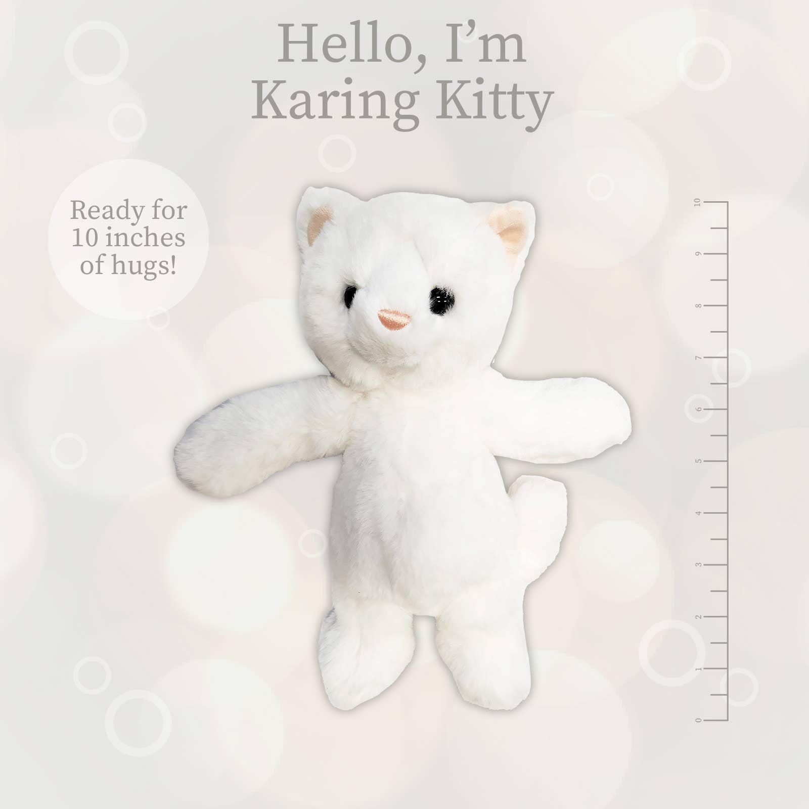 Beverly Hills Teddy Bear Company - Wholesale Stuffed/Plush Toy - Kids & Baby - World Softest Plush Lushee 10 in - White Kitten2