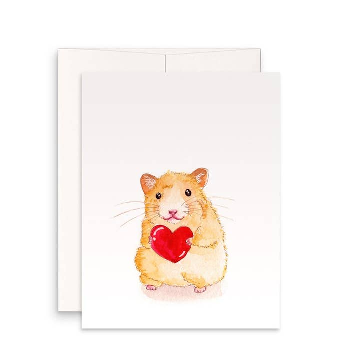 Liyana Studio - Wholesale Valentine's Day Card - Hamster Heart love - Valentines Day Card