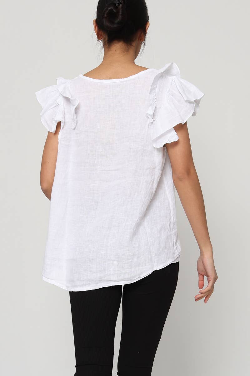 LÉA & LUC - Wholesale Blouse - Women's - 100% Linen Blouse REF. 120194